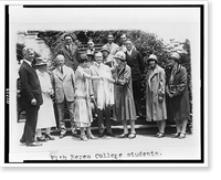 Historic Framed Print, [President and Mrs. Coolidge with Berea College students],  17-7/8" x 21-7/8"