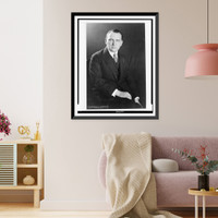 Fritz Reiner, conductor of Cincinnati Symphony Orchestra, three-quarter length portrait, seated, facing front, Vintage Wall Art