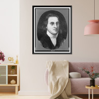 Button Gwinnett, head-and-shoulders portrait, facing slightly right, Historic Reproduction