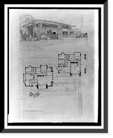 Historic Framed Print, Wohnhaus des Hr. Heurtley, Oak Park, Ills.,  17-7/8" x 21-7/8"
