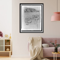 Historic Framed Print, Wohnhaus des Hr. Heurtley, Oak Park, Ills.,  17-7/8" x 21-7/8"