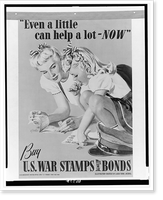 Vintage Military Print - Even a little can help a lot - now