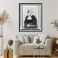 Historic Framed Print, [Susan B. Anthony, half-length portrait, seated, facing slightly right].photo by Dr. Smith.,  17-7/8" x 21-7/8"