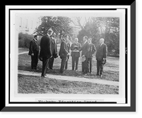 Historic Framed Print, [President Coolidge standing with members of the Highway Education Board on the White House lawn],  17-7/8" x 21-7/8"