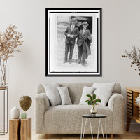 Theodore Roosevelt, Jr. standing on steps with Charles Lathrop Pack, full-length portraits, Vintage Wall Art