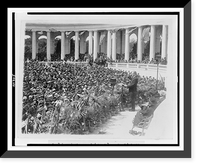 President Coolidge addressing crowd at Arlington National Cemetery, Historic Reproduction