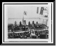 Historic Framed Print, [Calvin Coolidge addressing a meeting of the Budget Committee in the absence of President Harding],  17-7/8" x 21-7/8"