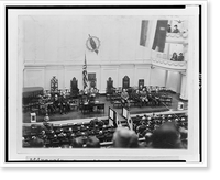 Historic Framed Print, [Calvin Coolidge addressing a meeting of the Budget Committee in the absence of President Harding],  17-7/8" x 21-7/8"