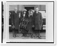 Historic Framed Print, [President and Mrs. Harding and Vice President and Mrs. Coolidge standing at Union Station, on their arrival for the inauguration],  17-7/8" x 21-7/8"