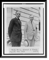 Calvin Coolidge posed standing with Edward T. Clark, Antique Poster