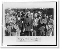 Historic Framed Print, [President Coolidge standing with newspaper correspondents on lawn of the White House],  17-7/8" x 21-7/8"