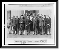 Historic Framed Print, [President Coolidge and Herbert Hoover posed, standing, with American Red Cross group],  17-7/8" x 21-7/8"