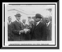 Historic Framed Print, [President Coolidge receiving membership in the American Automobile Association],  17-7/8" x 21-7/8"