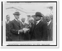 Historic Framed Print, [President Coolidge receiving membership in the American Automobile Association],  17-7/8" x 21-7/8"