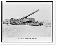 On the western front. One of the monster British guns, Vintage Poster