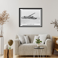 On the western front. One of the monster British guns, Vintage Poster