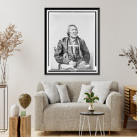 Little Robe, Cheyenne Indian, half-length portrait, seated, facing right, Antique Poster