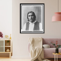 Chitto Harjo or Crazy Snake, head-and-shoulders portrait, facing front.photo by Duncan, Vintage Wall Art