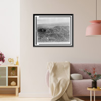 Historic Framed Print, [Aerial view of Hollywood - north of Melrose, between Vine and Fairfax],  17-7/8" x 21-7/8"