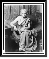 Madame Vijaya Pandit, full-length portrait, seated, facing front, Vintage Poster