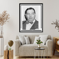 John Ox" DaGrosa, head-and-shoulders portrait, facing front", Vintage Wall Art