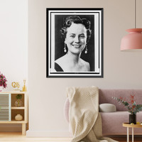 Historic Framed Print, [Dora Vasconcellos, head-and-shoulders portrait, facing front],  17-7/8" x 21-7/8"