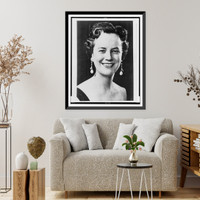 Historic Framed Print, [Dora Vasconcellos, head-and-shoulders portrait, facing front],  17-7/8" x 21-7/8"