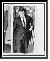 Sen. Edward M. Kennedy, leaving booth after voting, Vintage Print