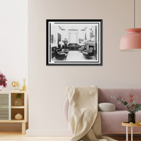 Sen. Edward M. Kennedy, standing in his redecorated office on Capitol Hill, Vintage Poster