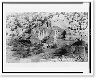 The ca&ntilde;on of San Diego - ruins of church 250 years old.E.A. Bass, photographer, Socorro, New Mexico, Historic Print