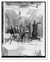 In the corridor of James A. Garfield's home, at Mentor, Ohio, Antique Print