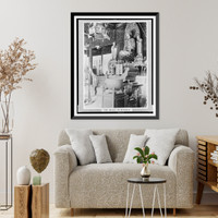 Historic Framed Print, The image of Buddha,  17-7/8" x 21-7/8"