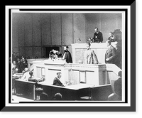 Haile Selassie appearing before the League of Nations after Mussolini's invasion of Ethiopia Classic, Antique Print