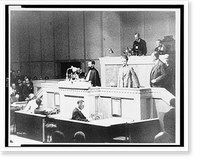 Haile Selassie appearing before the League of Nations after Mussolini's invasion of Ethiopia Classic, Antique Print