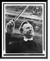 Historic Framed Print, [Willi Boskovsky, head-and-shoulders portrait, facing right, holding baton],  17-7/8" x 21-7/8"