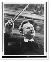 Historic Framed Print, [Willi Boskovsky, head-and-shoulders portrait, facing right, holding baton],  17-7/8" x 21-7/8"