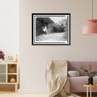 Historic Framed Print, The river camp,  17-7/8" x 21-7/8"
