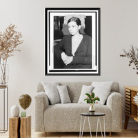 Historic Framed Print, [Jane Emery Newton, half-length portrait, seated, facing left],  17-7/8" x 21-7/8"