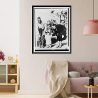 Mrs. Jane Newton, her husband, Herbert Newton, and child, full-length portraits, standing, Vintage Poster