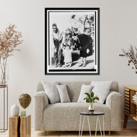 Mrs. Jane Newton, her husband, Herbert Newton, and child, full-length portraits, standing, Vintage Poster