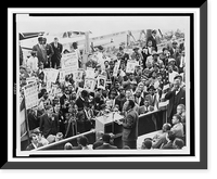 Ghana President Kwame Nkrumah addressing crowd in front of the Hotel Theresa, in Harlem, Historic Print