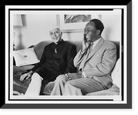 Indian Prime Minister Jawaharlal Nehru and Ghana Premier Kwame Nkrumah enjoying a laugh at Nehru's suite in the Hotel Carlyle, New York City, Vintage Print