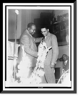 Richard Wright, three-quarter length portrait, standing, facing left, receiving Spingarn Award from Elmer Carter, Vintage Wall Art