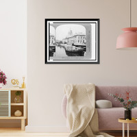 Historic Framed Print, Custom House, Dublin, Ireland,  17-7/8" x 21-7/8"