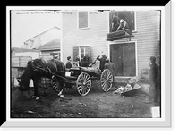 Historic Framed Print, Rimouski .  handling coffins of victims,  17-7/8" x 21-7/8"