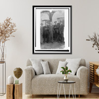 Historic Framed Print, [Houdini with Theodore Roosevelt and others aboard the H.A.L. Imperator"]",  17-7/8" x 21-7/8"
