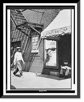 African-American man, Eddie Mitchell, approaching entrance to movie theater's colored balcony", probably in Birmingham, Alabama", Historic Print