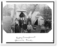 Gypsy encampment Glenwood Road, Antique Print