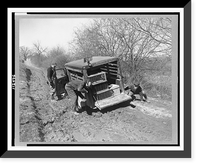 Wilson, Md. A farm truck mired in the mud on an unimproved road, Historic Reproduction