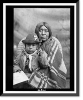 Historic Framed Print, Eggelston squaw and papoose.Samuels & Mays, Meeker, Colo.,  17-7/8" x 21-7/8"